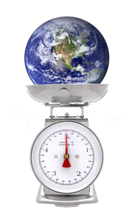 The Earth being weighed