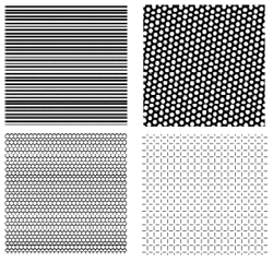 Stripy, hexagonal and square patterns of neural activity in V1 generated by a mathematical model