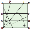 <div style='width: 121px;'>Fold along the crease that runs to<br> point J, extending it to point B. Fold the bottom edge BC up to line BJ and unfold.</div>