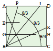 <div style='width: 121px;'>The two creases BJ and BK divide the original angle <br>PBC into three equal parts.</div>
