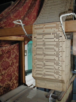 Punch cards used by a Jacquard loom