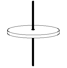 Figure 3: Basic gyroscope - spinning disc on a stick.