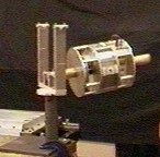 Figure 4: A motorised gyroscope, clamped in gimbals.