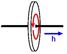 Figure 5: Angular momentum of a spinning disc.
