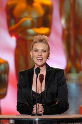 Actress Scarlett Johansson hosted the February 12 Science and Technology award ceremony. (Image copyright AMPAS)