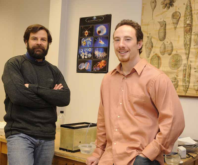 Associate Professor Tom Waite and doctoral candidate Anthony D'Orazio. Photo courtesy of Ohio State University. Photographer Jo McCulty.