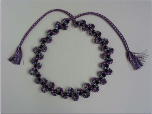 A braid necklace created by Jacqui Carey.