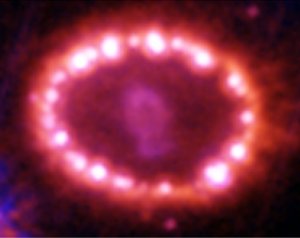 An image of a supernova taken by the Hubble telescope