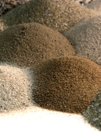 Piles of sand