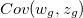 $Cov(w_{g}, z_{g})$