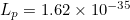 $L_ p = 1.62 \times 10^{-35}$