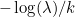 $-\log (\lambda )/k$