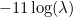 $-11\log (\lambda )$