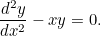 \[ \frac{d^2y}{dx^2}-xy=0. \]