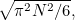 $\sqrt{\pi ^2 N^2/6},$