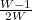 $\frac{W-1}{2W}$