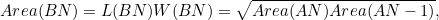 \[  Area(BN) = L(BN)W(BN) = \sqrt{Area(AN)Area(AN-1)}, \]