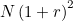 $N\left(1+r\right)^2$