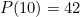 $P(10) =42$