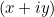 $(x+iy)$