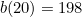 $b(20)=198$