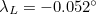 $\lambda _ L=-0.052^\circ $