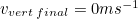 $v_{vert \;  final}= 0 m·s^{-1}$