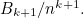 $B_{k+1}/n^{k+1}.$