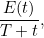 $\displaystyle  \frac{E(t)}{T+t},  $