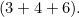 $(3+4+6).$