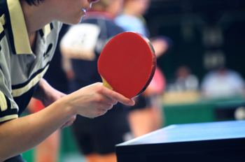 A table tennis player