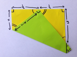 Finding the length of the sides of the top-right triangle