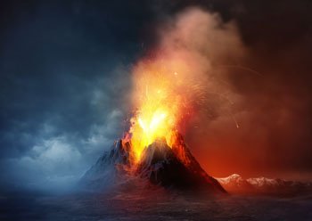 A volcano