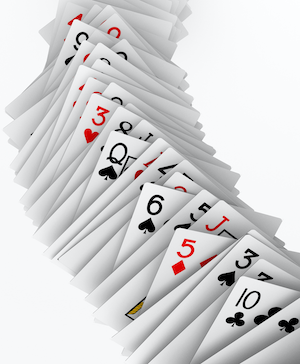 shuffled pack of cards