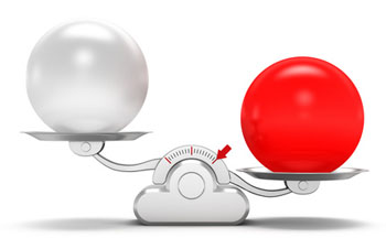 two pan balances  math