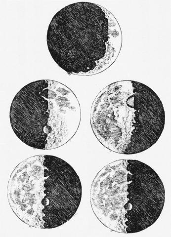 Galileo's sketches of the Moon