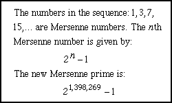 About Mersenne numbers
