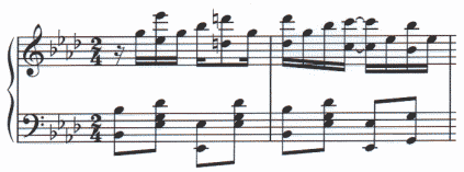 Figure 6: Start of the second half of Scott Joplin's Maple Leaf Rag.