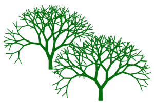 Figure 1: Simulated trees with binary splitting.