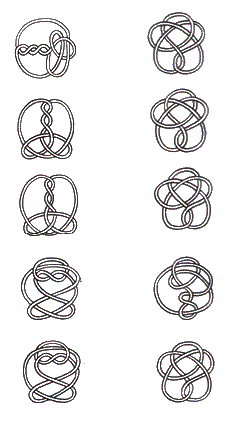 [IMAGE: some 10-crossing knots]