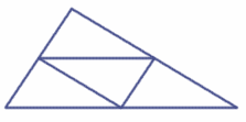 [IMAGE: triangle quartered by joining midpoints]
