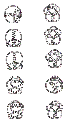 [IMAGE: 10-crossing knots]