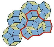 A Penrose tiling modelling a quasicrystal