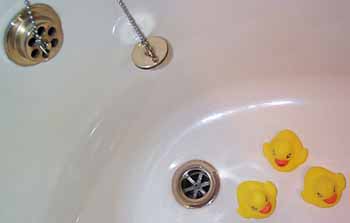 ducks in bath