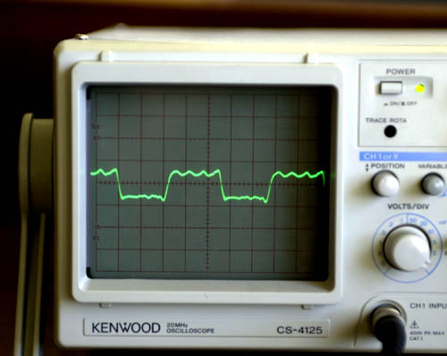Typical image from the oscilloscope