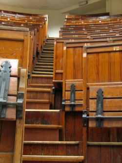 An old fashioned lecture theatre