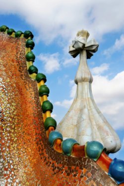 Detail of GaudÃ­'s Casa BattlÃ³