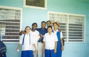 At the school in Guyana