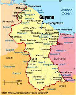 Map of Guyana