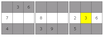 The middle three boxes of the sudoku example